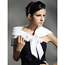 Faux Fur Wedding / Special Occasion Shawl With Ribbons