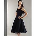 A-line Straps Knee-length Chiffon Bridesmaid/ Wedding Party Dress