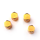 luxe bandventielen caps / stengels golden voor in de auto (4 stuks per verpakking)