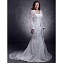 Strapless Trumpet / Mermaid Wedding Dresses with Lace Jacket