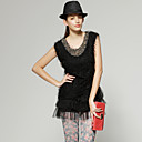 Front Beaded Special Fabrics Layered Hem Dress / Women's Dresses (FF-D-CA1270013)