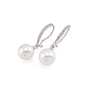 Beautiful CZ/Imitation Pearls With Platinum Plated Earrings(0801-HY01214-02)