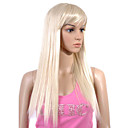 Capless Extra Long High Quality Synthetic Light Blonde Straight Hair Wig