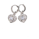 Fashion CZ Cubic Zirconia And Brass With Platinum Plated Earrings(0801-HYE0014)