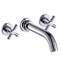 Contemporary Widespread Bathroom Sink Faucet (Wall Mount)