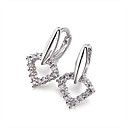 Fashion CZ Cubic Zirconia And Brass With Platinum Plated Earrings