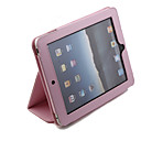 Protective Hard PU Leather Case + Stand for Apple iPad (Pink)