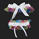 2-Piece Rainbow Organza With Satin Bowknot Wedding Garters