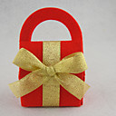caixas sacola favor com arco de ouro (conjunto de 12)