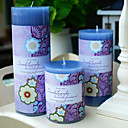 lavendel pijler eenheid kaarsen (set van 3 stuks)
