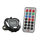 1,0 "lcd mp3-speler fm transmitter met afstandsbediening / sd / tf slot - zwart