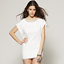 TS Embellished Hem White Blouse
