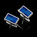 Rectangular Zinc Alloy Cufflinks Groom Wear Accessories