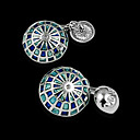 Round Zinc Alloy Cufflinks Groom Wear Accessories
