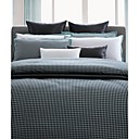Yarn-dyed Cotton Satin 3-piece Queen Duvet Cover Set (Grid)