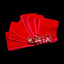 Gorgeous Red Satin With Rhinestones Wedding Bridal Headpiece