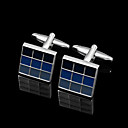 Square Zinc Alloy Cufflinks Groom Wear Accessories