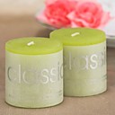 Green Tea Scented Light Green Pillar Candle