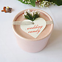 Round Favor Box With Decorative Tag (Set of 12)