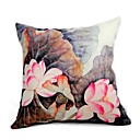 Cushion Cover-Brush Painting lotus I