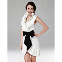 Satin Sheath/Column Halter Short/Mini Cocktail Dress inspired by Zoe Saldana