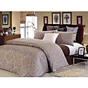 Cotton yarn-dyed Jacquard Satin 3-piece King-size Duvet Cover Set