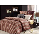 Cotton Yarn-dyed Jacquard Satin 3-piece Queen Duvet Cover Set