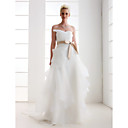 Attractive A-line Sweetheart Court Train Satin Wedding Dress