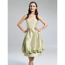 Ball Gown Strapless Knee-length Taffeta Bridesmaid Dress