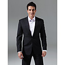 One Button Single Breasted peaked Lapel Tuxedo Suit / Jacket & Pants /Black Tie (SSP009)