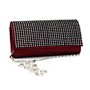 satin splendido con brillanti strass borsette da sera più colori disponibili