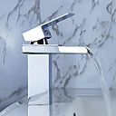 moderne een-hendel waterval badkamer wastafel kraan (verchroomd)
