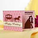 "Royal Carriage" Vintage Style Folded Wedding Invitation (Set of 60)