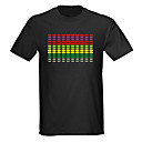 som e música ativado espectro vu metros el visualizador levou t-shirt (4 * aaa)