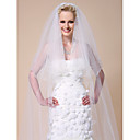 Two-tier Cathedral Wedding Veil With Lace Applique Edge