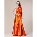 Stretch Satin Sheath/Column One Shoulder Floor-length Evening Dress inspired by Karolina Kurkuva