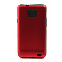 de aluminio y de nuevo el caso de sílice Marco para Samsung i9100 (rojo)