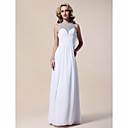 Sheath/Column Bateau Floor-length Chiffon Evening Dress