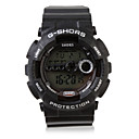Silicone Band LED Wrist Watch(Black)