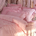 Barbara Satin Jacquard 6-piece King-size Duvet Cover Set (Pink)