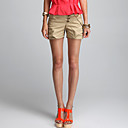 Button Khaki Shorts
