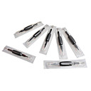 100 Pcs Disposable Tattoo Tube with Needle Combo 7 Double Stack Magnum