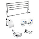 5-Pieces Bathroom Hardware Accessory Set Chrome Finish