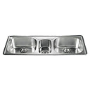 41 pulgadas de acero inoxidable, fregadero de la cocina bajo cubierta (tres platos)