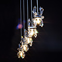 Lámpara colgante con forma de flores 100w 5 luces de cristal aparece (base de la bombilla g4)