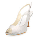 Sparkling Glitter Upper Stiletto Heel Peep Toe With Sparkling Glitter Wedding Shoes More Colors Available