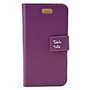 Protective PU Leather Case for iPhone 4 with Protection Film (Purple)