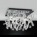 Modern Crystal Flush Mount with 10 Lights in Square
