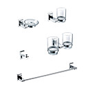 Chrome Finish 5-Piece Chrome Brass Bathroom Accessory Set