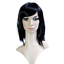 Capless Black 100% Japanese Kanekalon Fiber Straight Shoulder Hair Wig